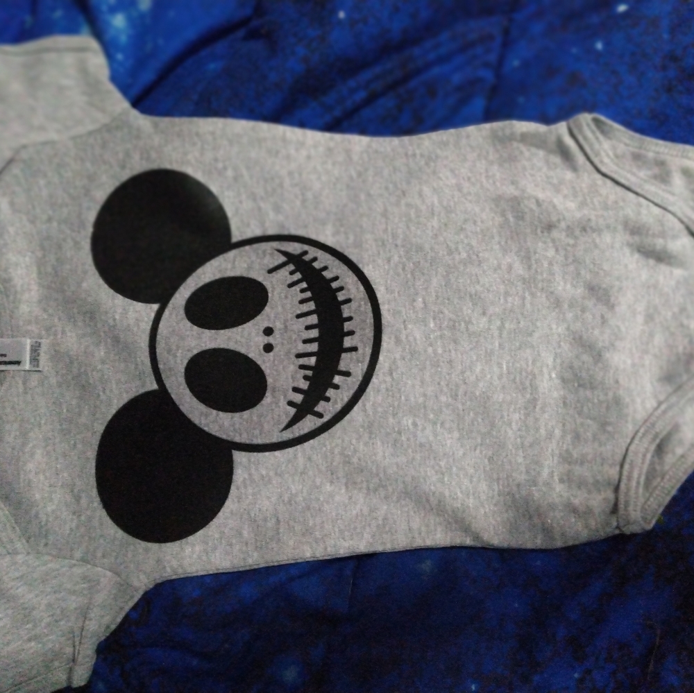 Jack skellington Mickey mouse onesie